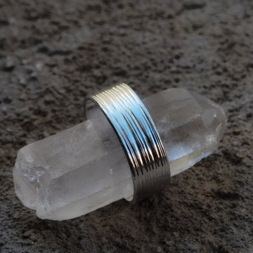 Echo band sterling silver ring