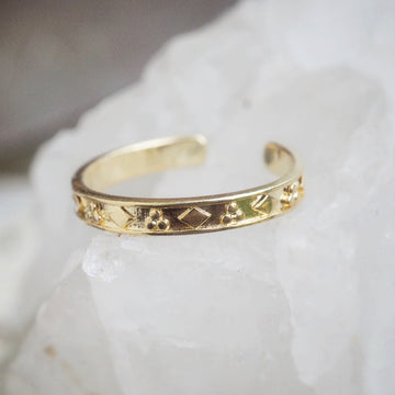 Aurora Band gold midi adjustable ring