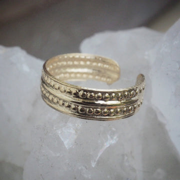 Dawn Band gold midi adjustable ring