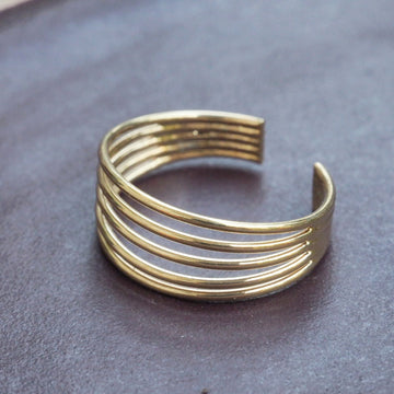 Golden Solace gold midi adjustable ring