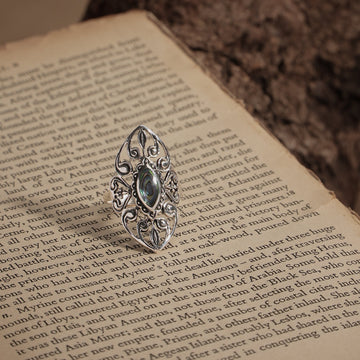 forest sterling silver ring