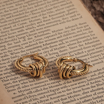 Desert gold hoop earrings