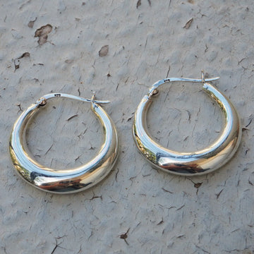 Circa Silver hoop earrings