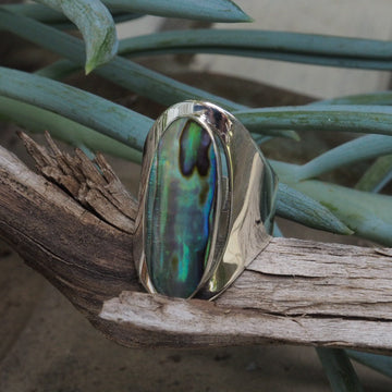 ocean sterling silver ring