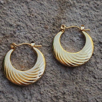 Phantom gold hoop earrings