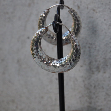 Halo Silver hoop earrings