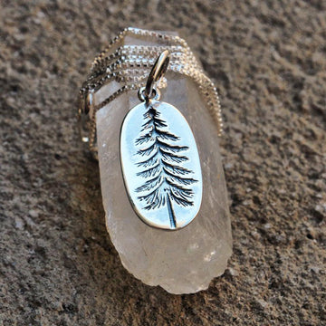 Abies sibirica silver necklace