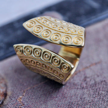 Desert queen adjustable brass ring