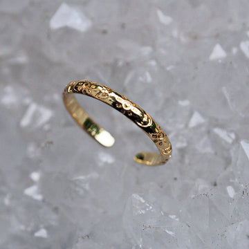 Lumen gold midi adjustable ring