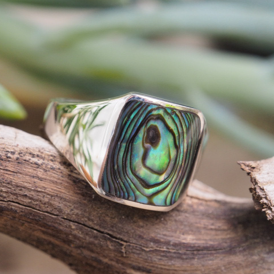 Abyss sterling silver ring