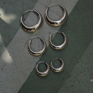 classic silver hoop earrings