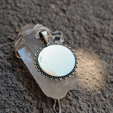 Morning Glory Charm silver necklace