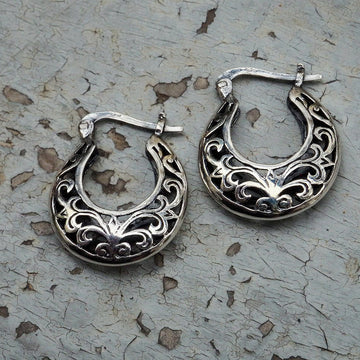 Mira Silver hoop earrings