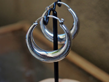 Silver hoop earrings