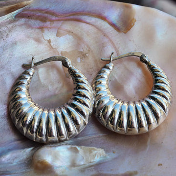 Vortex Vibes Silver hoop earrings