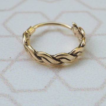 Lumen gold plated piercing ring