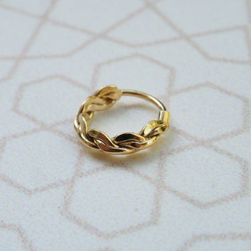Halo gold plated piercing ring