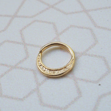Karma gold plated piercing ring