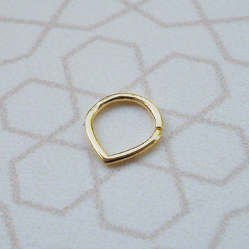 Ray gold plated piercing ring