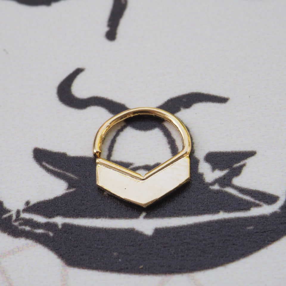 Shakti gold plated piercing ring