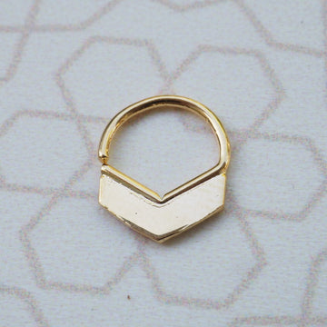 Shakti gold plated piercing ring