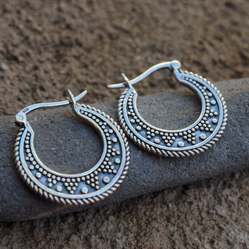 Euphoria Silver hoop earrings