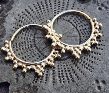 Athena gold plated hoop earrings
