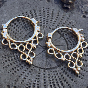 Artemis gold plated hoop earrings