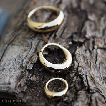 Gold brass chunky piercing Ring