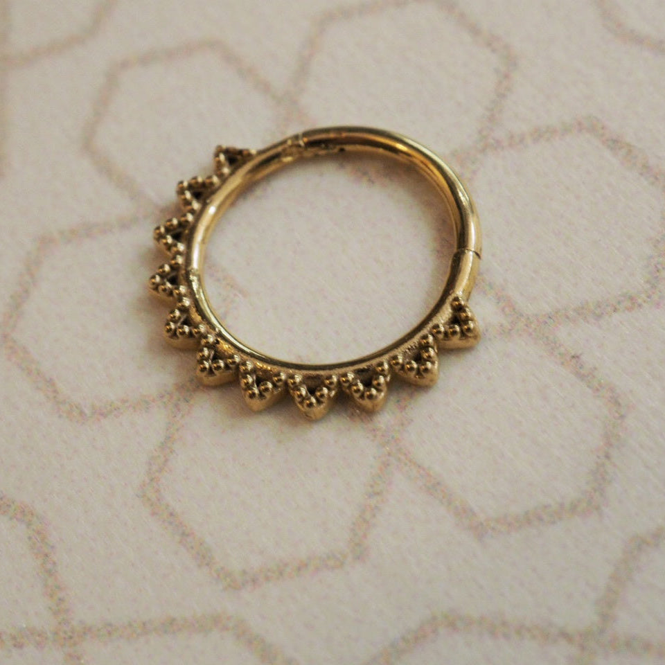 lume titanium gold piercing ring