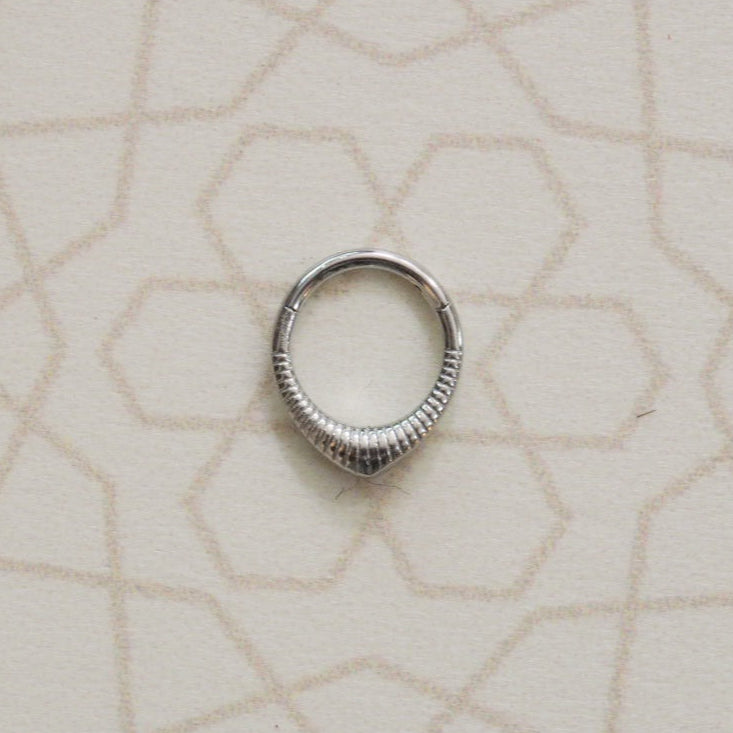 volt titanium silver piercing ring