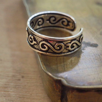 Gypsy silver small adjustable ring