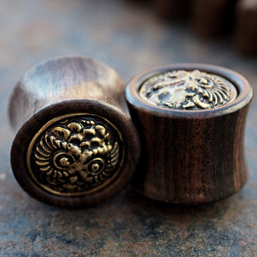 owl wooden ear plugs