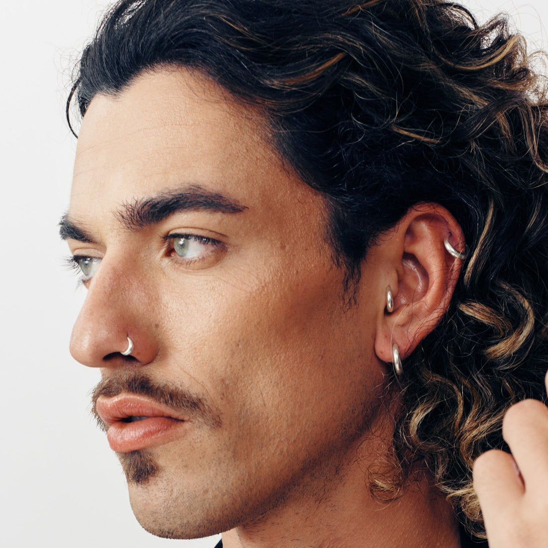 Silver chunky piercing Ring