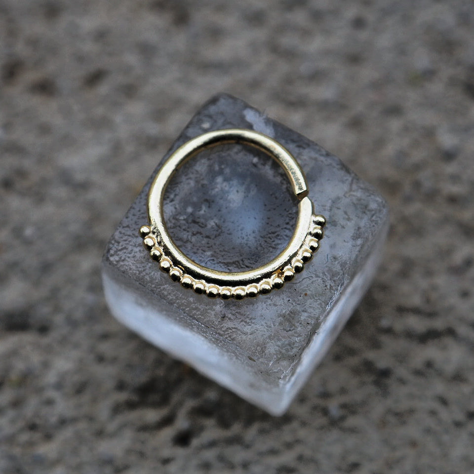 gold minimal Piercing ring