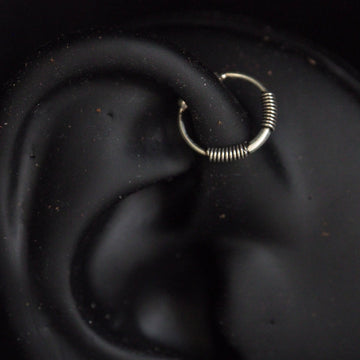 silver thin fake piercing