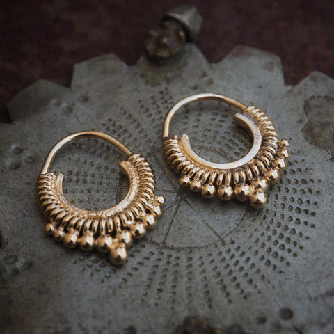 two 18.K gold hoop earrings-earrings-Magnetica