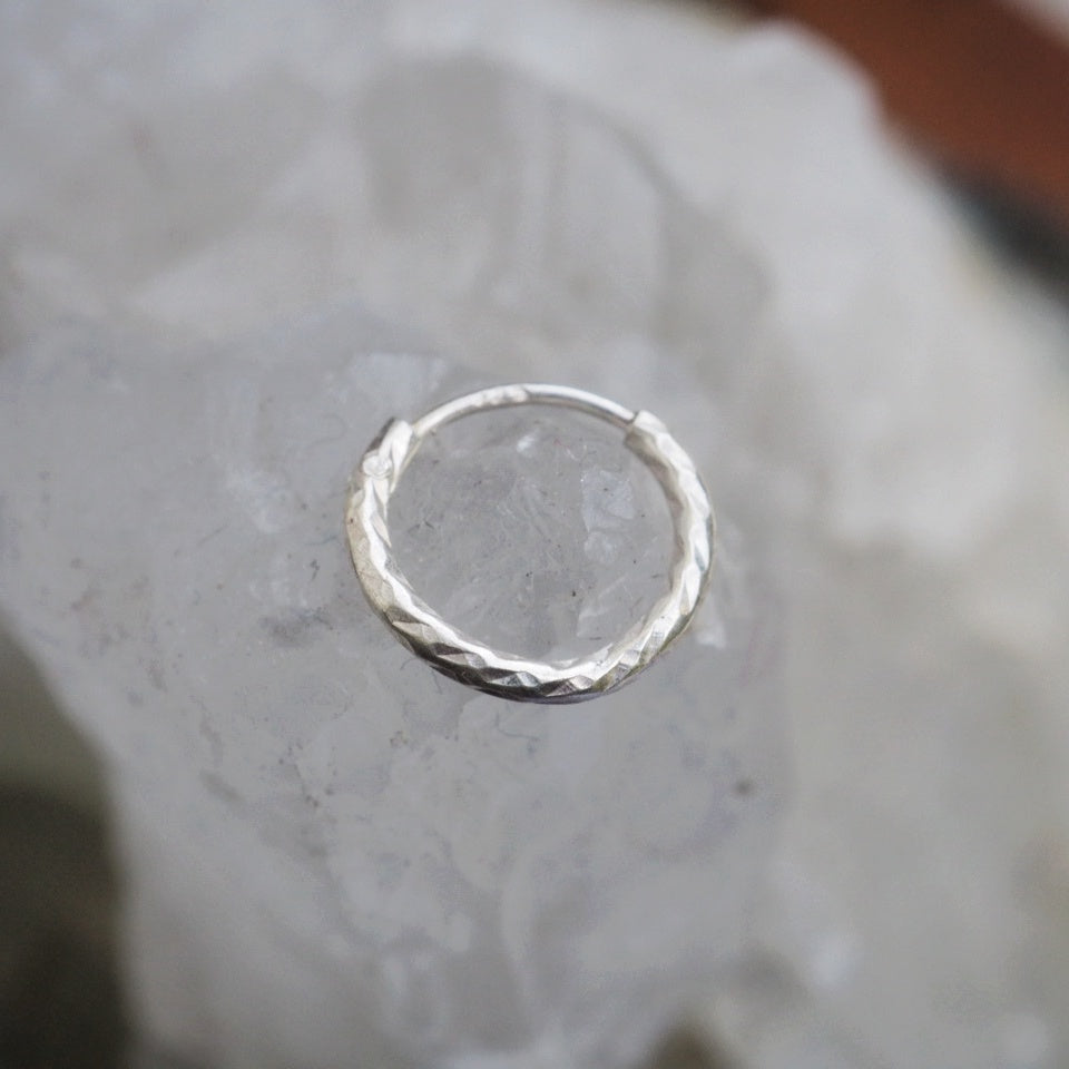 Celeste Hoop silver piercing ring