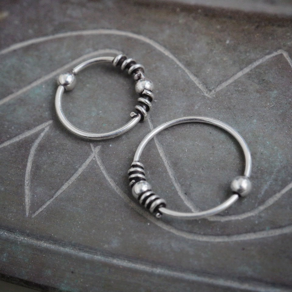 Zen Circle silver piercing ring