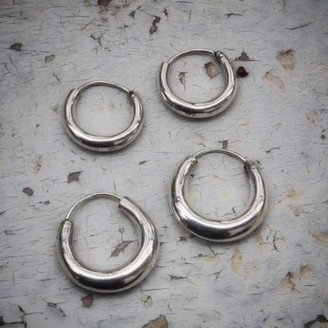 classic silver hoop earrings