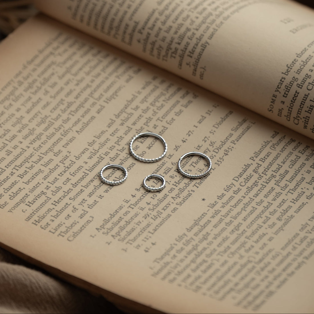 twisted silver titanium piercing ring