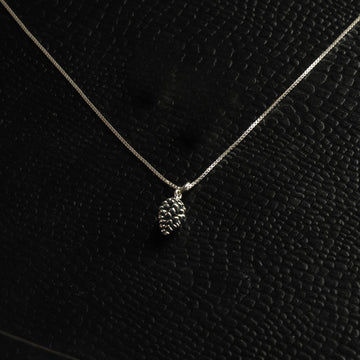 Pinecone silver necklace
