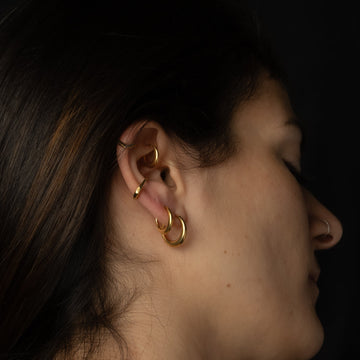 aura titanium gold piercing ring