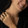 Flow gold ring - Magnetica