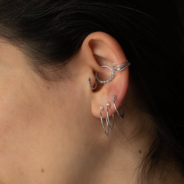 lume titanium silver piercing ring