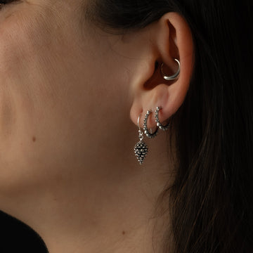 Pinecone Silver earrings