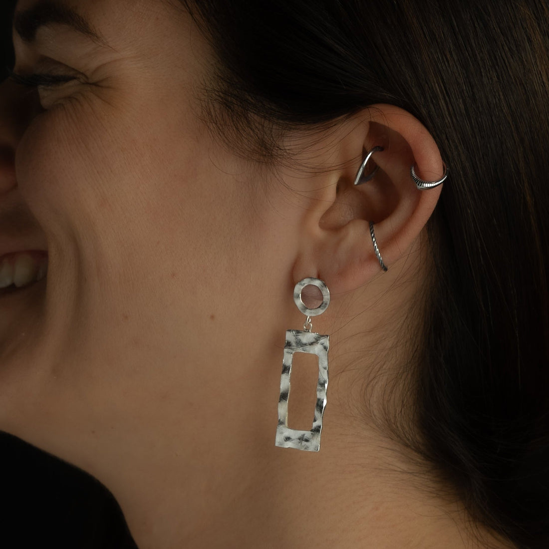 Lava Silver earrings