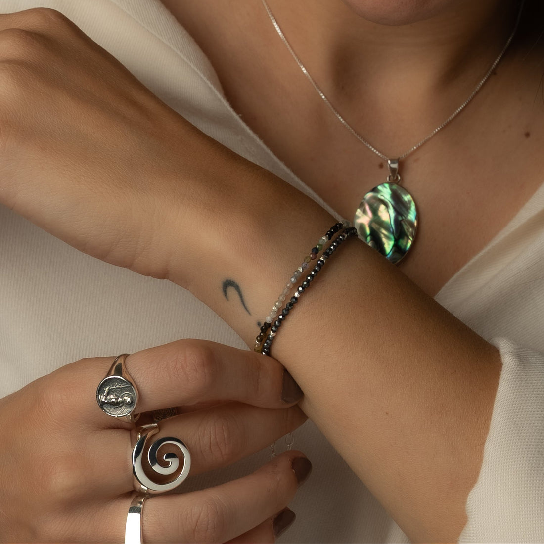 gemstone silver bracelet