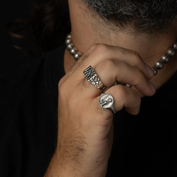 warrior silver ring - Magnetica