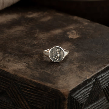 warrior silver ring